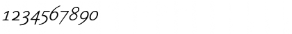 Download ArtemiusSans SN Light Italic Font Numeric Preview