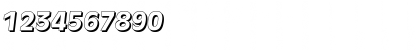 Download ArthurBeckerShadow-ExtraBold Italic Font Numeric Preview