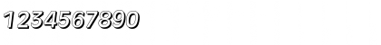 Download ArthurBeckerShadow-Medium Italic Font Numeric Preview