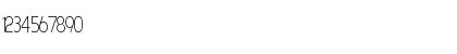 Download Asenine Thin Regular Font Numeric Preview