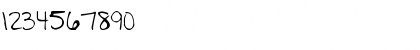 Download Ashley's Handwriting Regular Font Numeric Preview