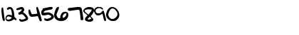 Download Ashley's Writing Regular Font Numeric Preview