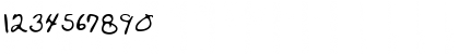 Download AshtonsHand Regular Font Numeric Preview
