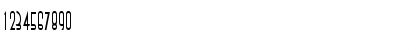 Download AsiaThin Normal Font Numeric Preview