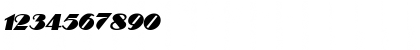 Download BlockCalligraphy Italic Font Numeric Preview