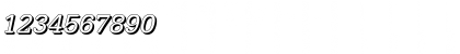 Download AstridBeckerShadow Italic Font Numeric Preview