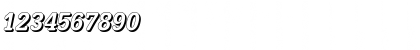 Download AstridBeckerShadowC-Medium Italic Font Numeric Preview