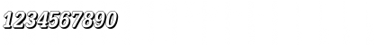 Download AstridBeckerShadowN-Medium Italic Font Numeric Preview