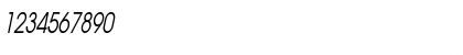Download AtillaThin Italic Font Numeric Preview