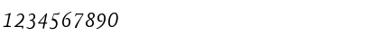 Download AtmaSerifTF-BookItalic Regular Font Numeric Preview