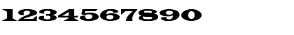 Download AZLatinWideCTT Regular Font Numeric Preview