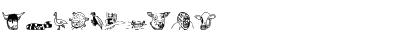 Download Woodcutter Animal Faces Regular Font Numeric Preview