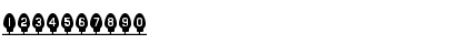 Download Xmas Fairy Lights Solid Regular Font Numeric Preview