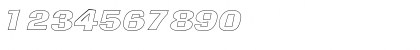 Download BloxOutlineExtended Italic Font Numeric Preview