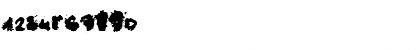 Download Blue Trash Regular Font Numeric Preview