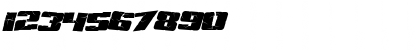 Download Aftershock Debris Italic Font Numeric Preview