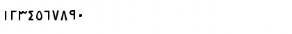 Download ArabicKufiSSK Regular Font Numeric Preview