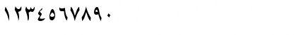 Download ArabicNaskhSSK Regular Font Numeric Preview