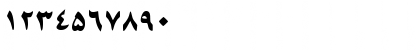 Download ArabicZibaSSK Regular Font Numeric Preview