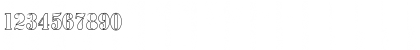 Download Army Hollow Thin Regular Font Numeric Preview