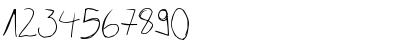 Download Blurry Handwritting Regular Font Numeric Preview