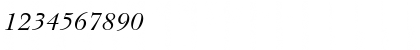 Download Baskerville Handcut ITALIC Font Numeric Preview