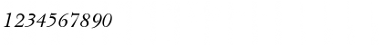Download Baskerville Light SSi Light Italic Font Numeric Preview