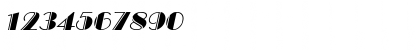 Download BroadwayEngraved Italic Font Numeric Preview