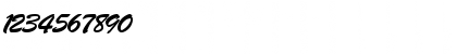 Download Brush Regular Font Numeric Preview