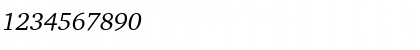 Download Charter BT Italic Font Numeric Preview