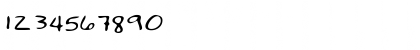 Download BobbiesHand Italic Font Numeric Preview