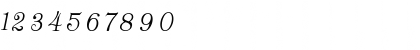 Download Classica Italic Font Numeric Preview