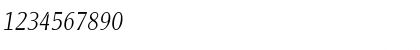 Download ClearlyGothicLight Italic Font Numeric Preview