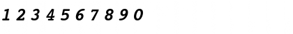 Download Courier SWA Bold Italic Font Numeric Preview