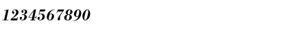 Download BodoniAntTDemBol Italic Font Numeric Preview
