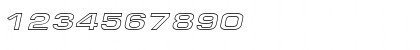 Download EuroseWideHollow Italic Font Numeric Preview