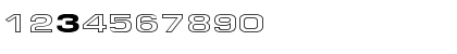 Download EuroseWideHollow Regular Font Numeric Preview