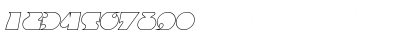 Download FrenzyOutline Italic Font Numeric Preview