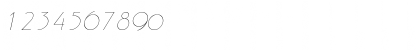 Download Gatsby Italic Font Numeric Preview