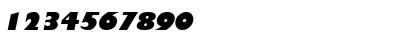 Download GiliganBlack Italic Font Numeric Preview