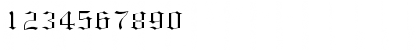 Download GothicE Regular Font Numeric Preview