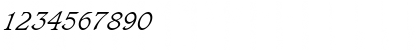 Download Grammateus Light SSi Light Italic Font Numeric Preview