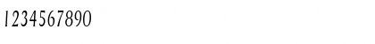 Download GriffonCondensedLight Italic Font Numeric Preview