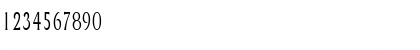 Download GriffonCondensedLight Regular Font Numeric Preview
