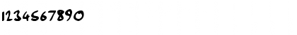 Download Handwriting Regular Font Numeric Preview