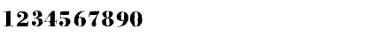 Download BodoniAntique-Xbold Regular Font Numeric Preview