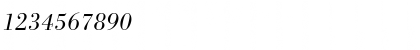 Download BodoniAntTEELig Italic Font Numeric Preview