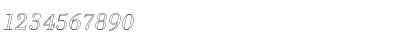 Download BodoniAntTLigItaOu1 Regular Font Numeric Preview