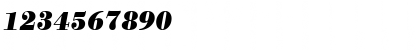 Download BodoniBE BoldItalic Font Numeric Preview