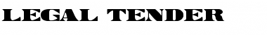 Download Legal Tender Regular Font Title Preview